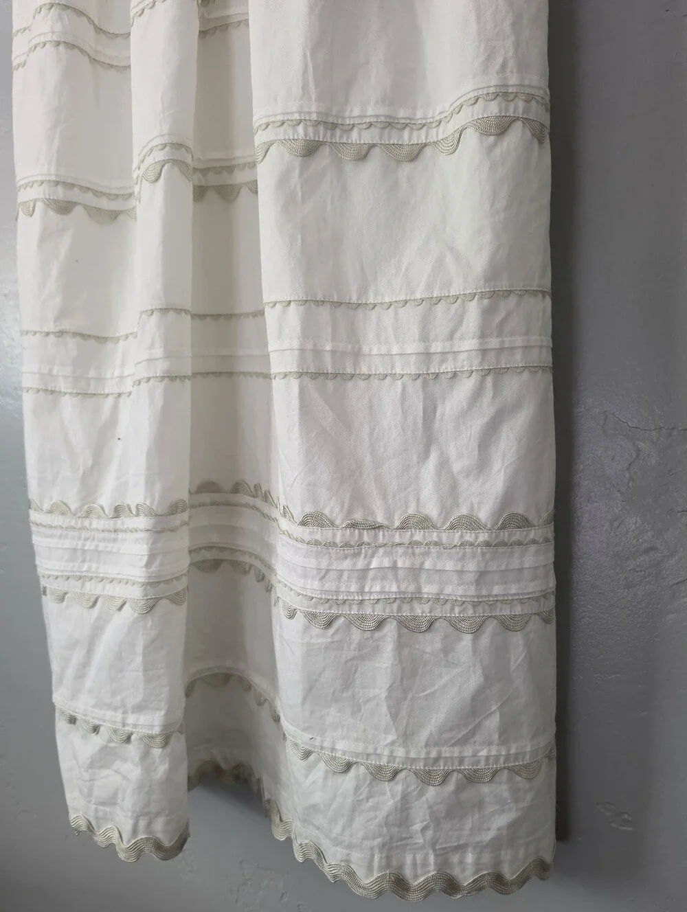 Sofie The Label Ric Rac Cream Tiered Eyelet Midi Dress Medium - Picture 6 of 10